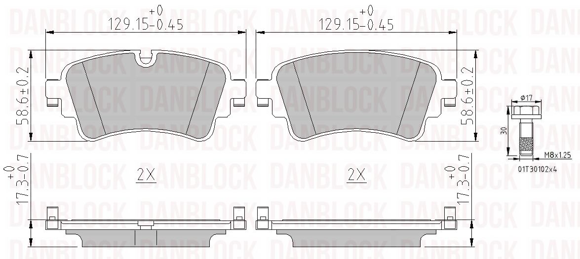 Brake Pad Set, disc brake (DB 511311)