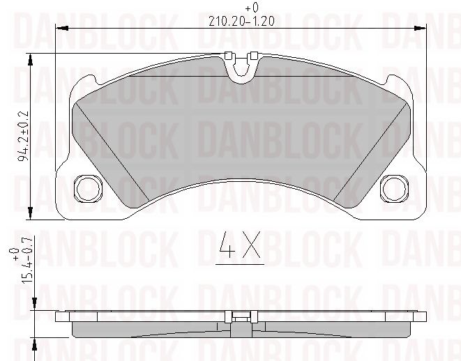Brake Pad Set, disc brake (DB 510674)