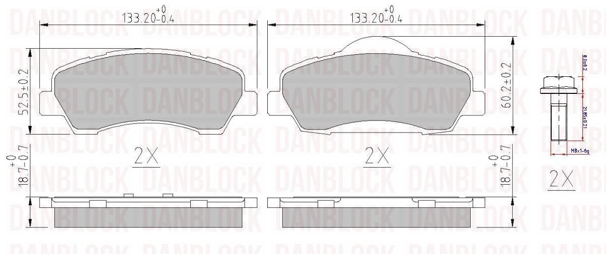 Brake Pad Set, disc brake (DB 511135)