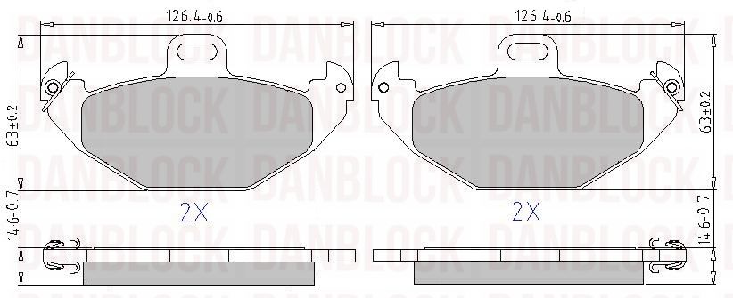 Brake Pad Set, disc brake (DB 510390)
