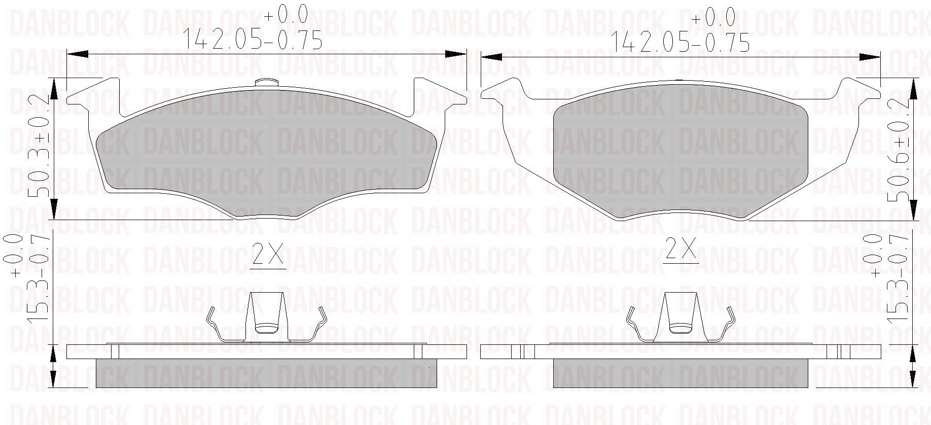 Brake Pad Set, disc brake (DB 510366)