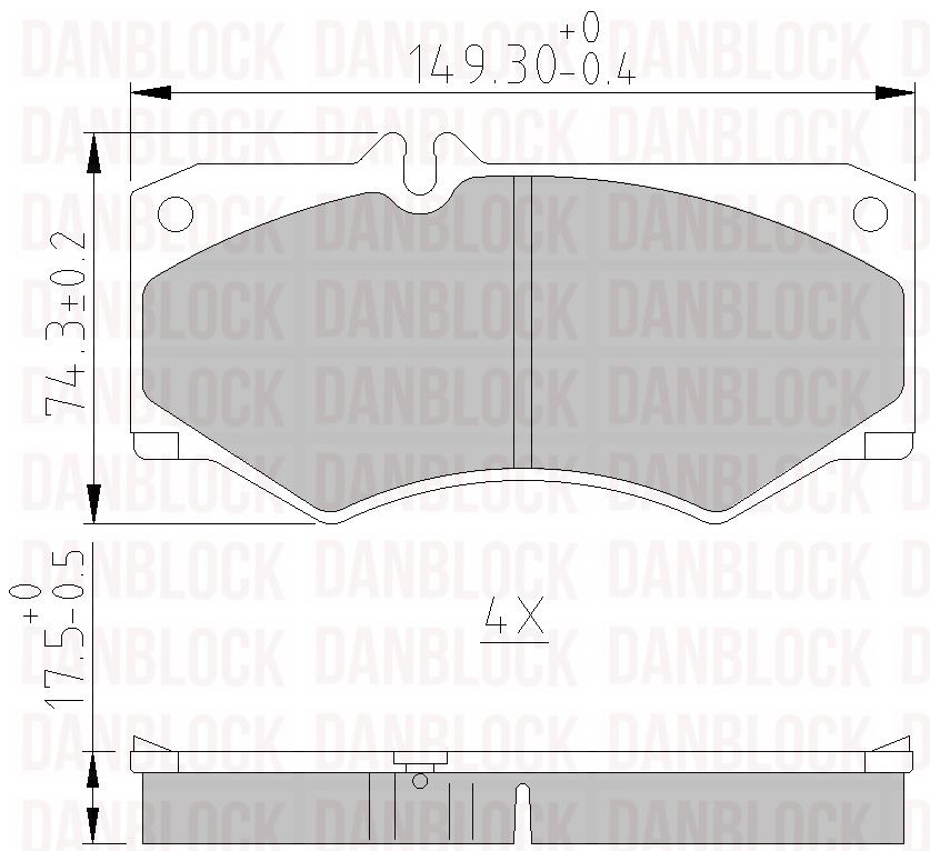 Brake Pad Set, disc brake (DB 510015)