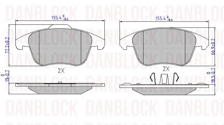 Brake Pad Set, disc brake (DB 510609)