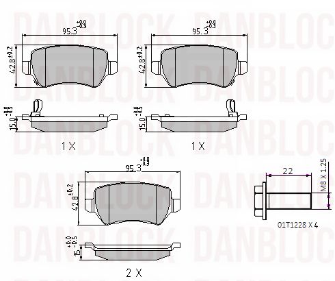 Brake Pad Set, disc brake (DB 510399)