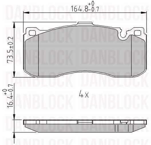Brake Pad Set, disc brake (DB 510724)