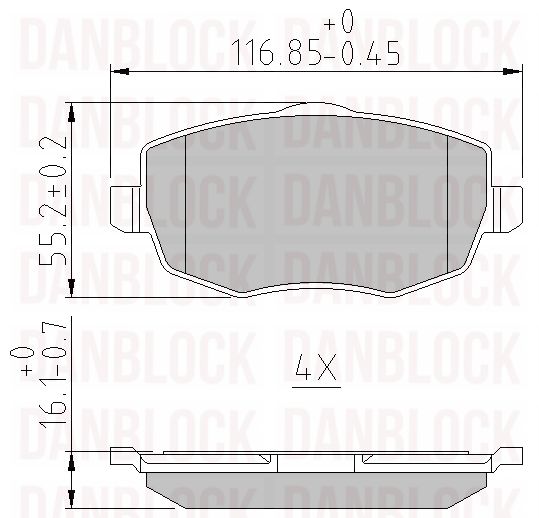 Brake Pad Set, disc brake (DB 510987)