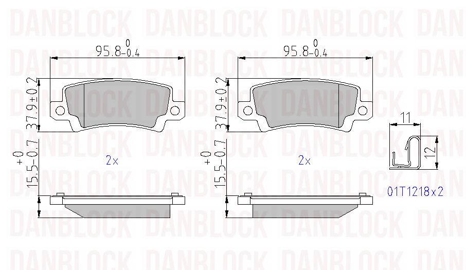 Brake Pad Set, disc brake (DB 510642)