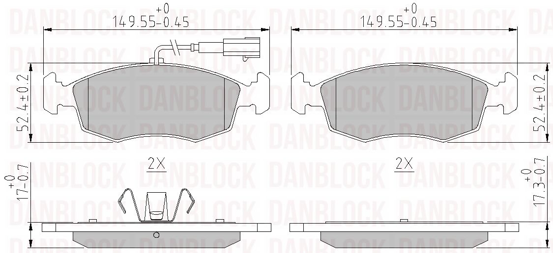 Brake Pad Set, disc brake (DB 510906)