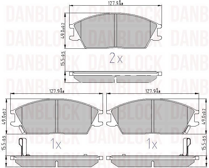 Brake Pad Set, disc brake (DB 510320)
