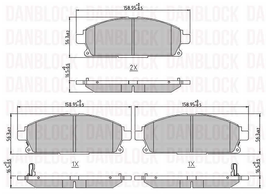 Brake Pad Set, disc brake (DB 510415)