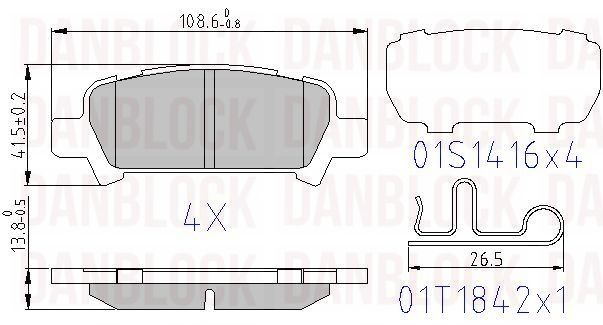 Brake Pad Set, disc brake (DB 510779)