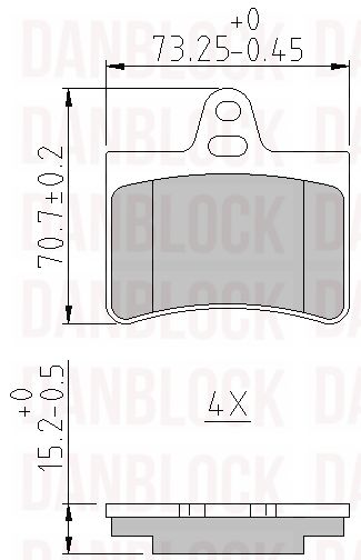 Brake Pad Set, disc brake (DB 510380)