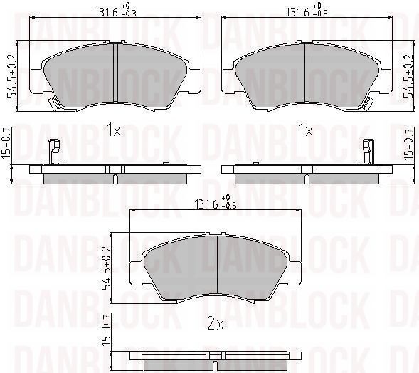 Brake Pad Set, disc brake (DB 510155)
