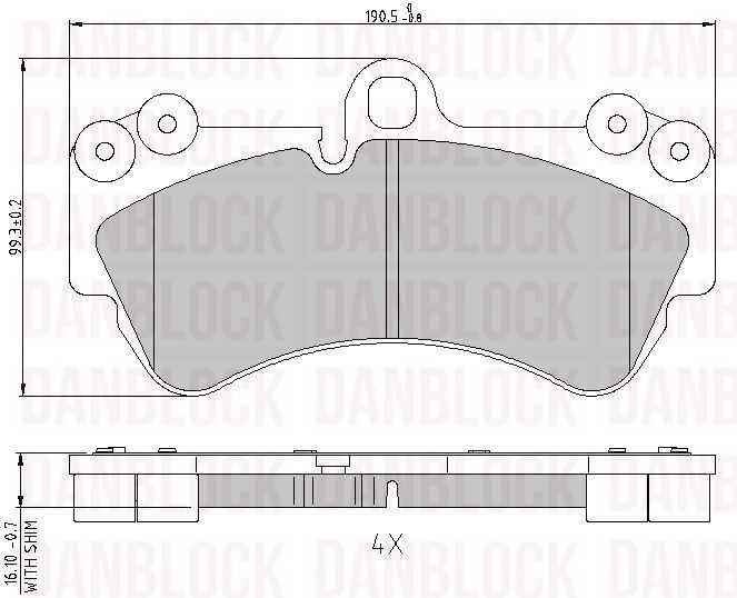 Brake Pad Set, disc brake (DB 510725)