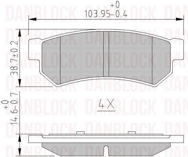 Brake Pad Set, disc brake (DB 511160)