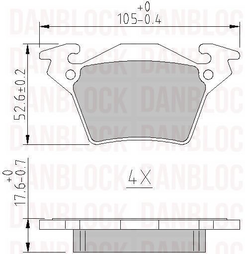 Brake Pad Set, disc brake (DB 510823)