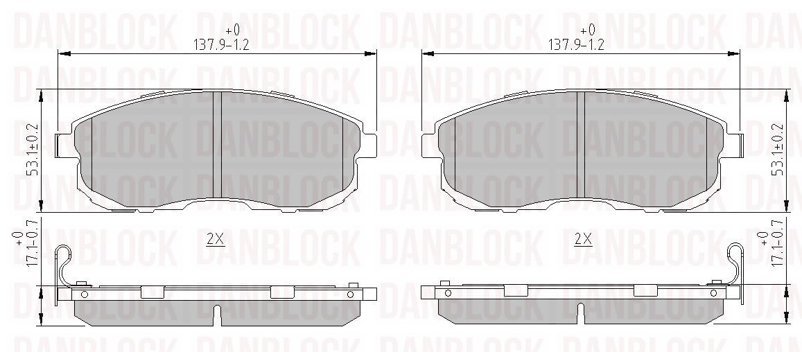 Brake Pad Set, disc brake (DB 511150)