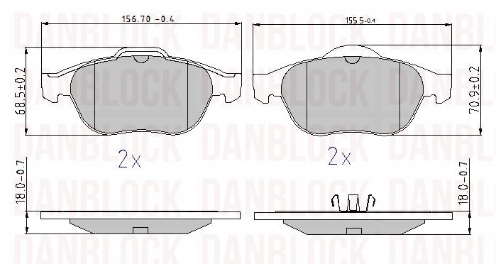 Brake Pad Set, disc brake (DB 510377)