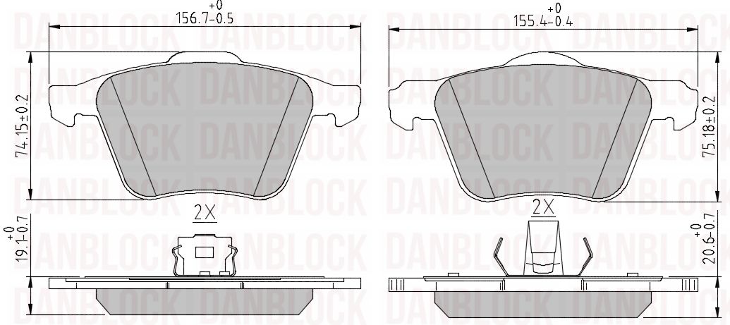Brake Pad Set, disc brake (DB 510426)