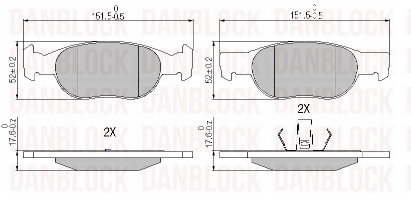 Brake Pad Set, disc brake (DB 510386)