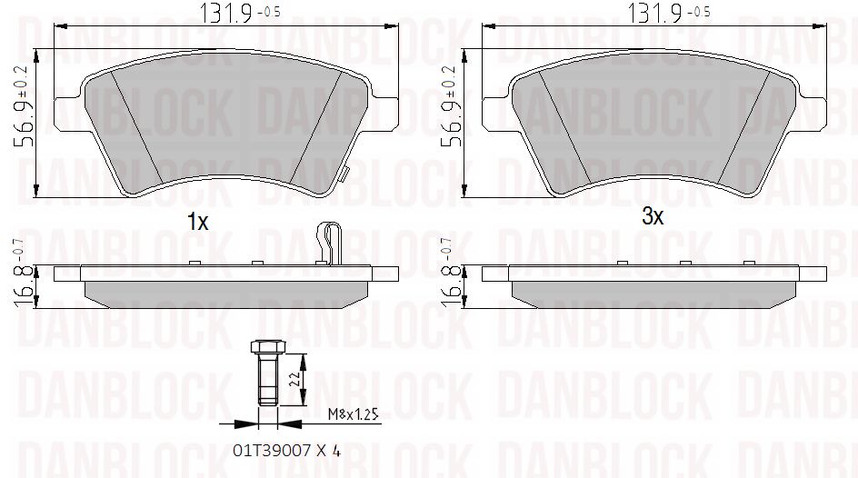 Brake Pad Set, disc brake (DB 510533)