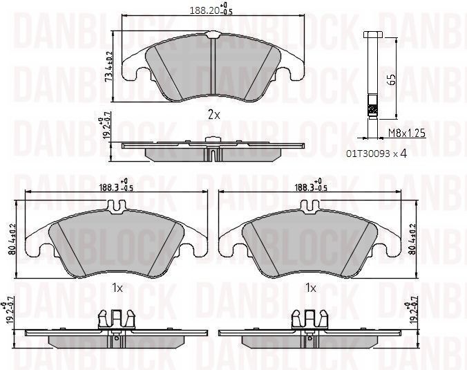Brake Pad Set, disc brake (DB 510595)