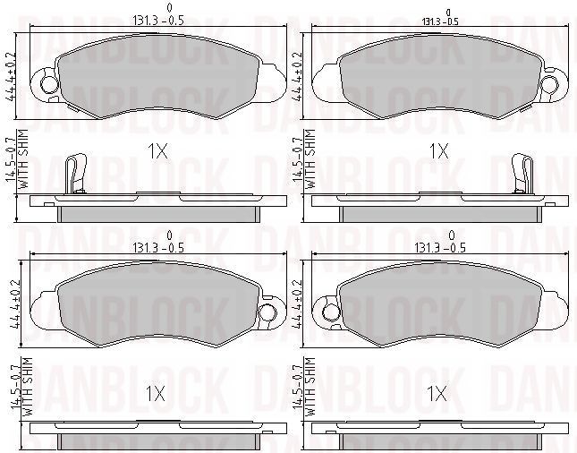 Brake Pad Set, disc brake (DB 510362)