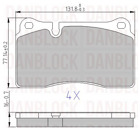 Brake Pad Set, disc brake (DB 510671)