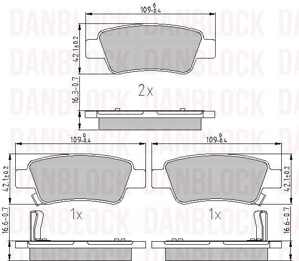 Brake Pad Set, disc brake (DB 510855)