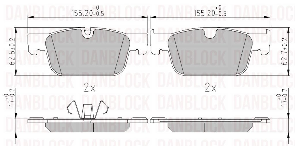 Brake Pad Set, disc brake (DB 511393)
