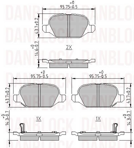 Brake Pad Set, disc brake (DB 511141)