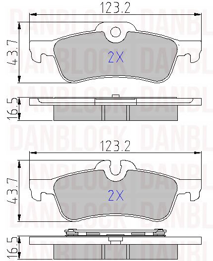 Brake Pad Set, disc brake (DB 510457)