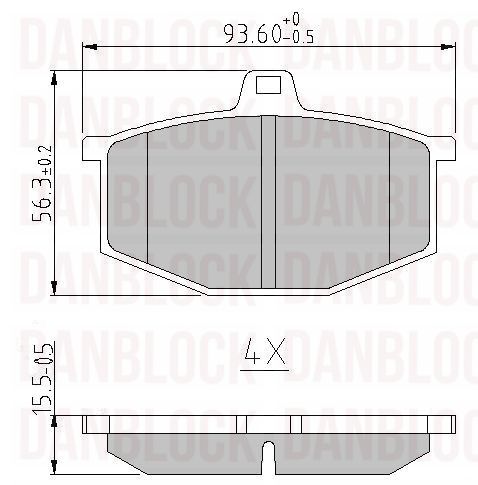 Brake Pad Set, disc brake (DB 511007)