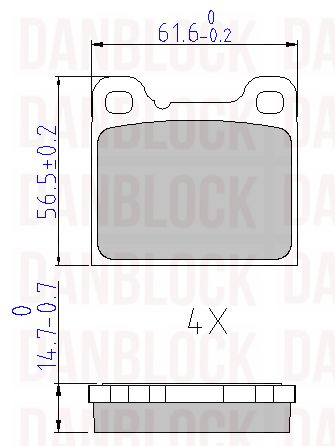 Brake Pad Set, disc brake (DB 510126)