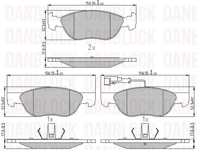 Brake Pad Set, disc brake (DB 510287)