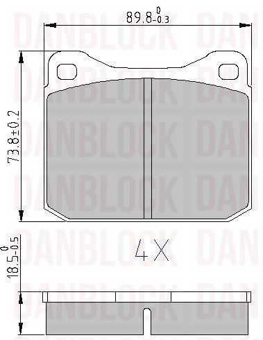Brake Pad Set, disc brake (DB 510111)