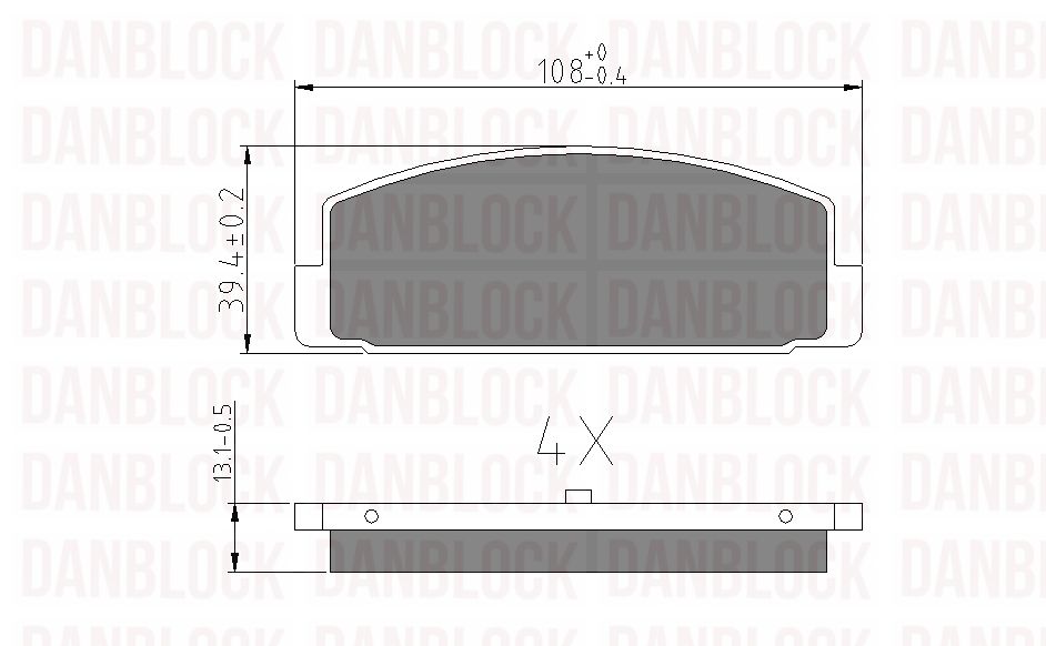 Brake Pad Set, disc brake (DB 510360)