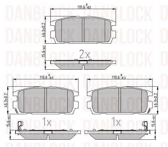 Brake Pad Set, disc brake (DB 510571)