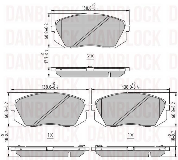 Brake Pad Set, disc brake (DB 510921)