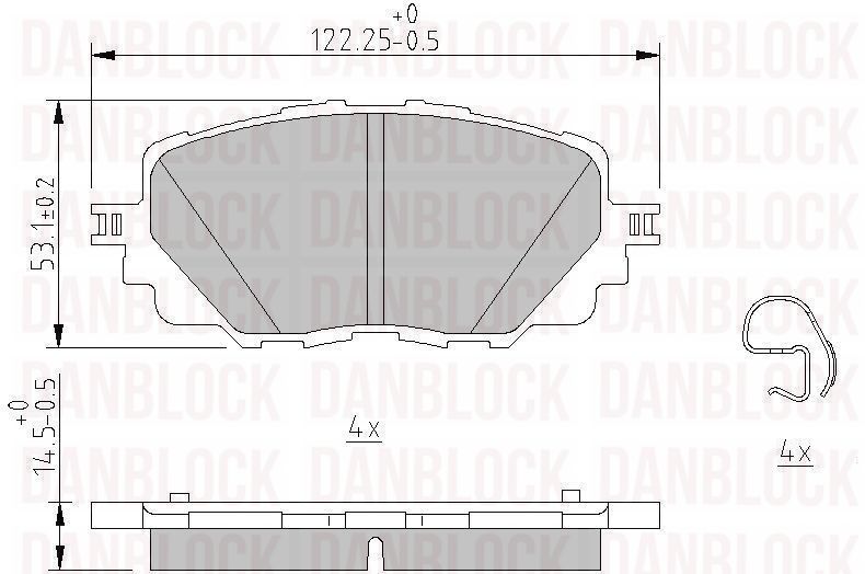 Brake Pad Set, disc brake (DB 511340)