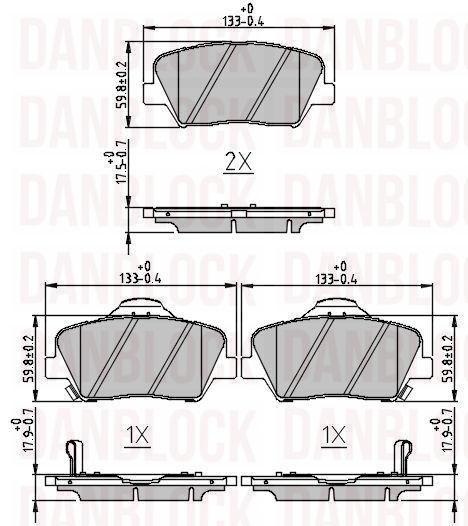 Brake Pad Set, disc brake (DB 511209)