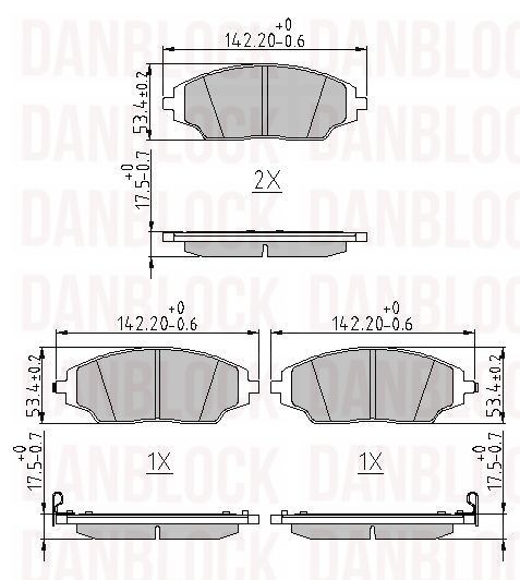 Brake Pad Set, disc brake (DB 511273)