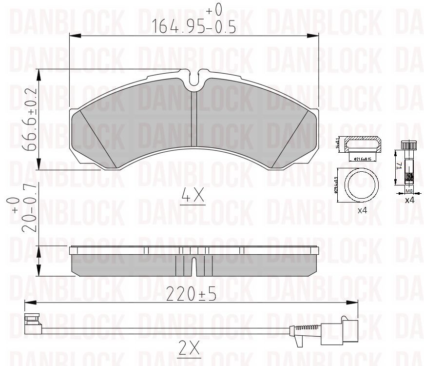 Brake Pad Set, disc brake (DB 511293)