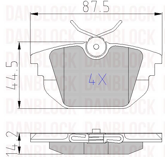 Brake Pad Set, disc brake (DB 510355)