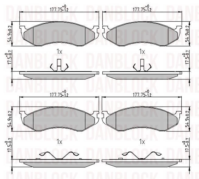 Brake Pad Set, disc brake (DB 510332)
