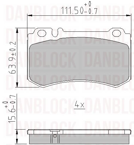 Brake Pad Set, disc brake (DB 511047)