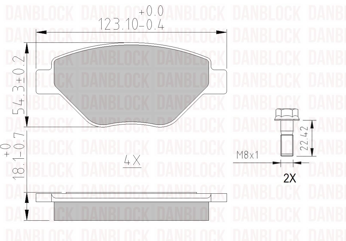 Brake Pad Set, disc brake (DB 510241)