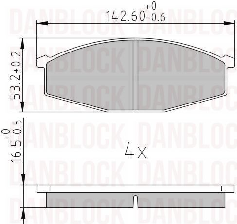 Brake Pad Set, disc brake (DB 510055)