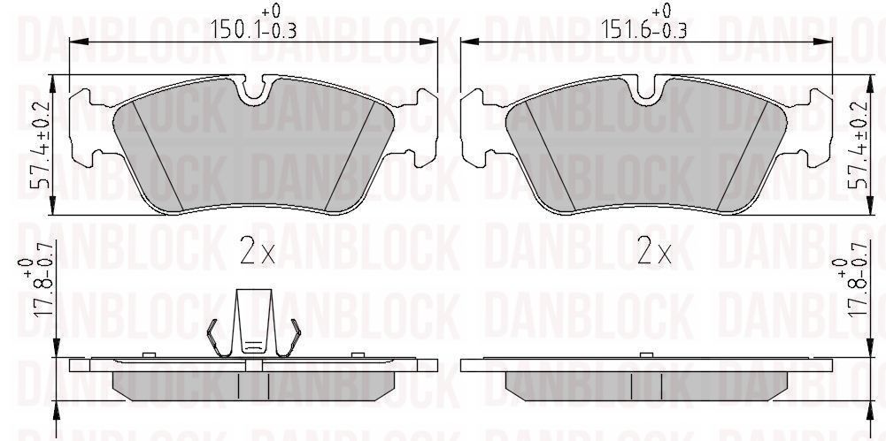Brake Pad Set, disc brake (DB 510348)
