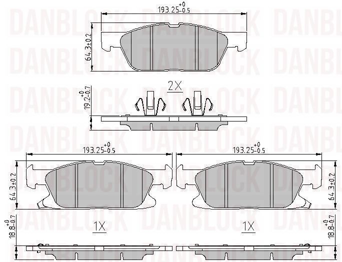 Brake Pad Set, disc brake (DB 511321)